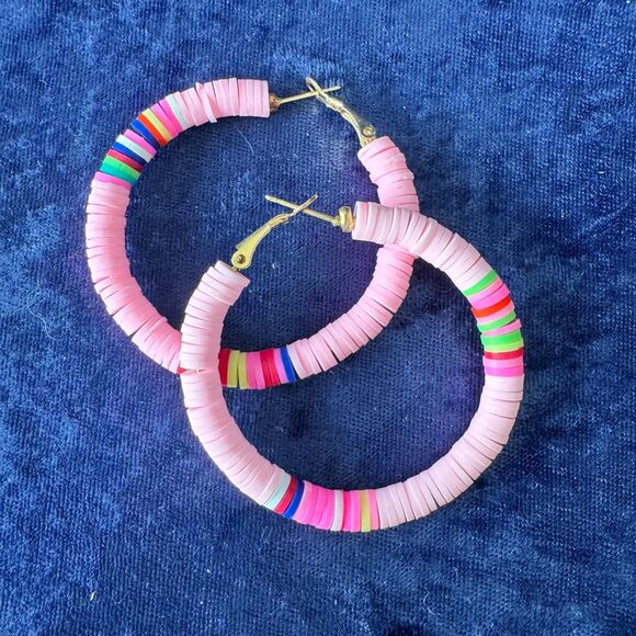 5/$25 Pink Hoop Earrings - Picture 5 of 8